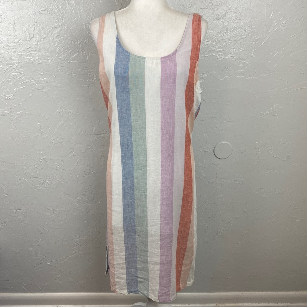 NWT Chelsea & Theodore Linen Blend
Dress 
21” p2p
44” long top shoulder to hem.